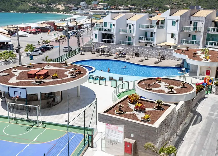 Condominio Club A 50M Praia Dos Anjos - Unidades Com 2 Quartos, Piscina, Estacionamento E Portaria 24H - Area De Lazer 3000M, Wi-Fi 600Mb, Churrasqueira E Cozinha Completa